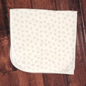 Kissy Kissy Cream and Gray Baby Blanket - Rocking Horse
